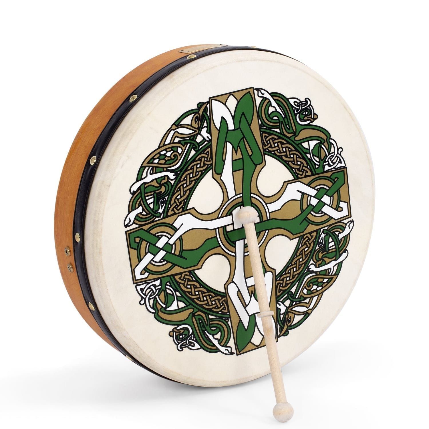 Percussion Plus bodhran 15" Gaelic
  Cross with bag, tipper and DVD