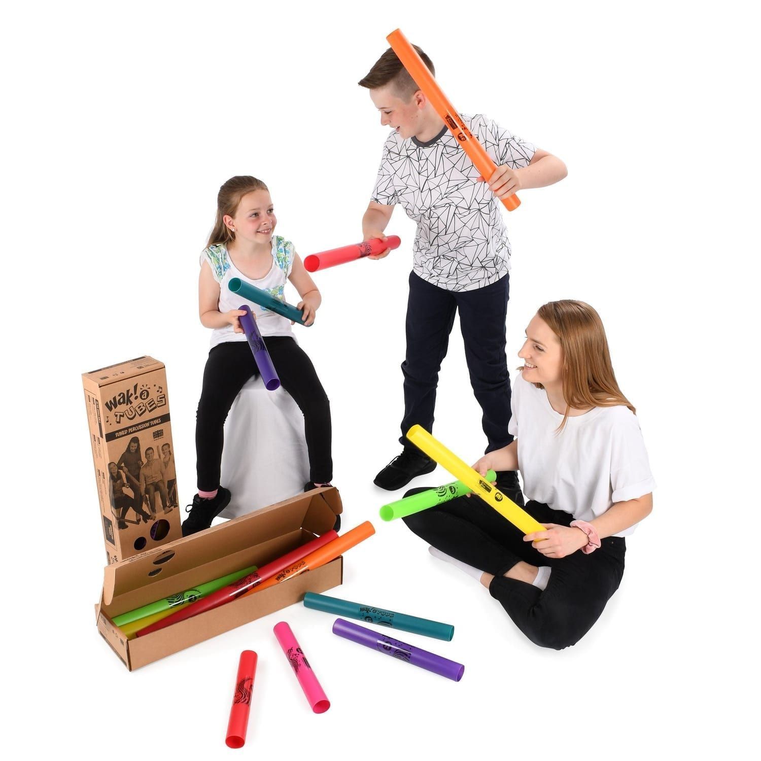 Action played Wak-a-Tube flats and sharps treble octave set