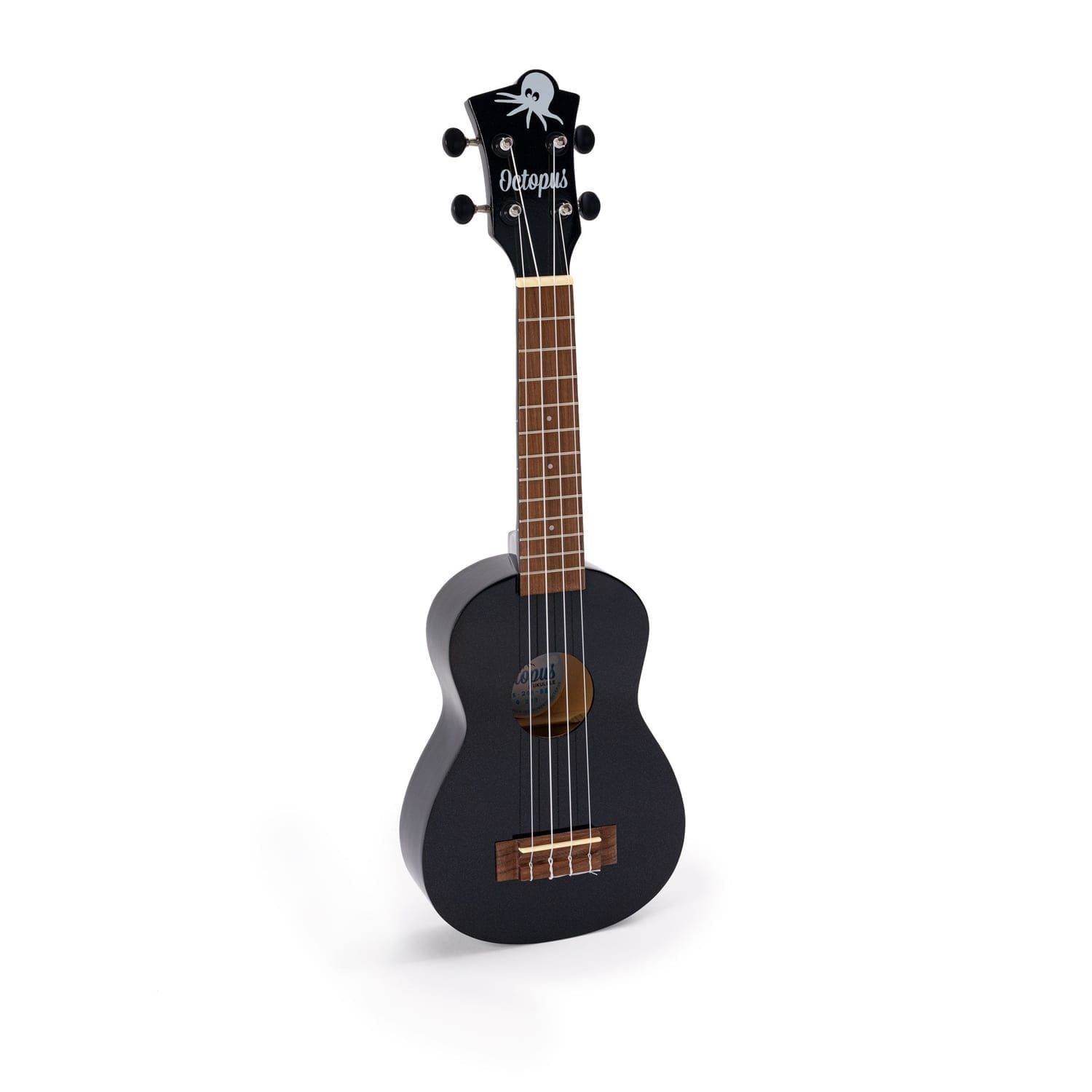 (product) Octopus Academy soprano ukulele - metallic black