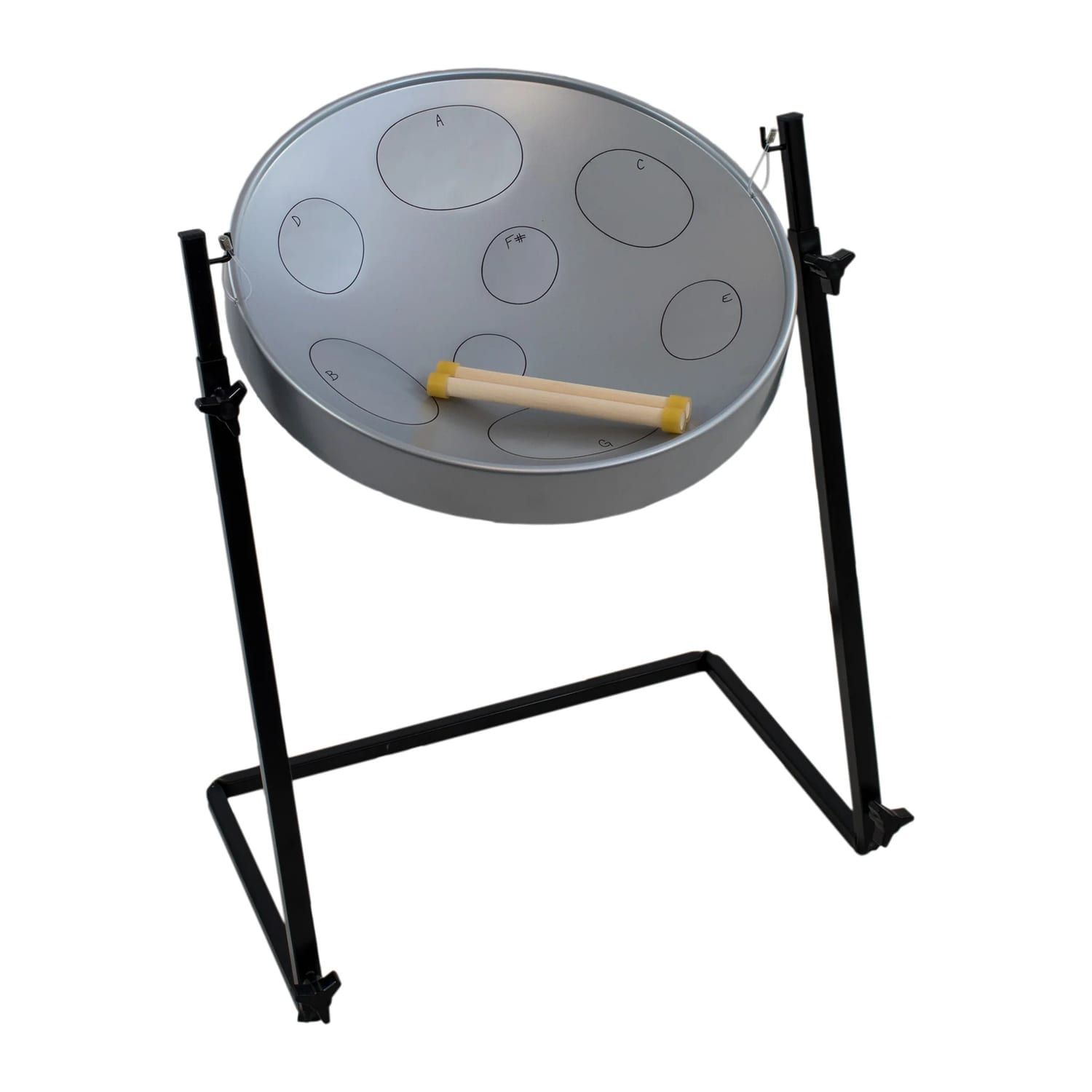 Jumbie Jam Steel Pan - adjusted stand
