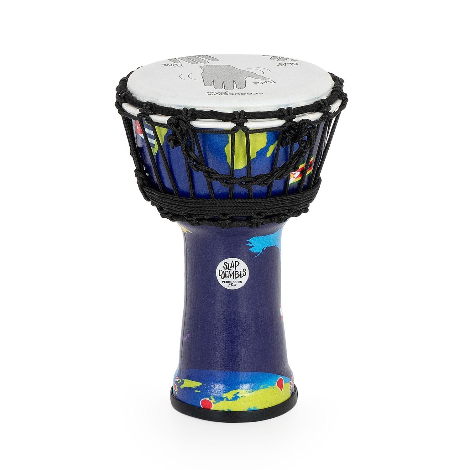 Slap djembe 7 inch rope tuned, 32cm high, durable synthetic drum for all skill levels