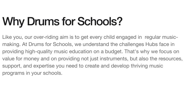 Why Drums for Schools
