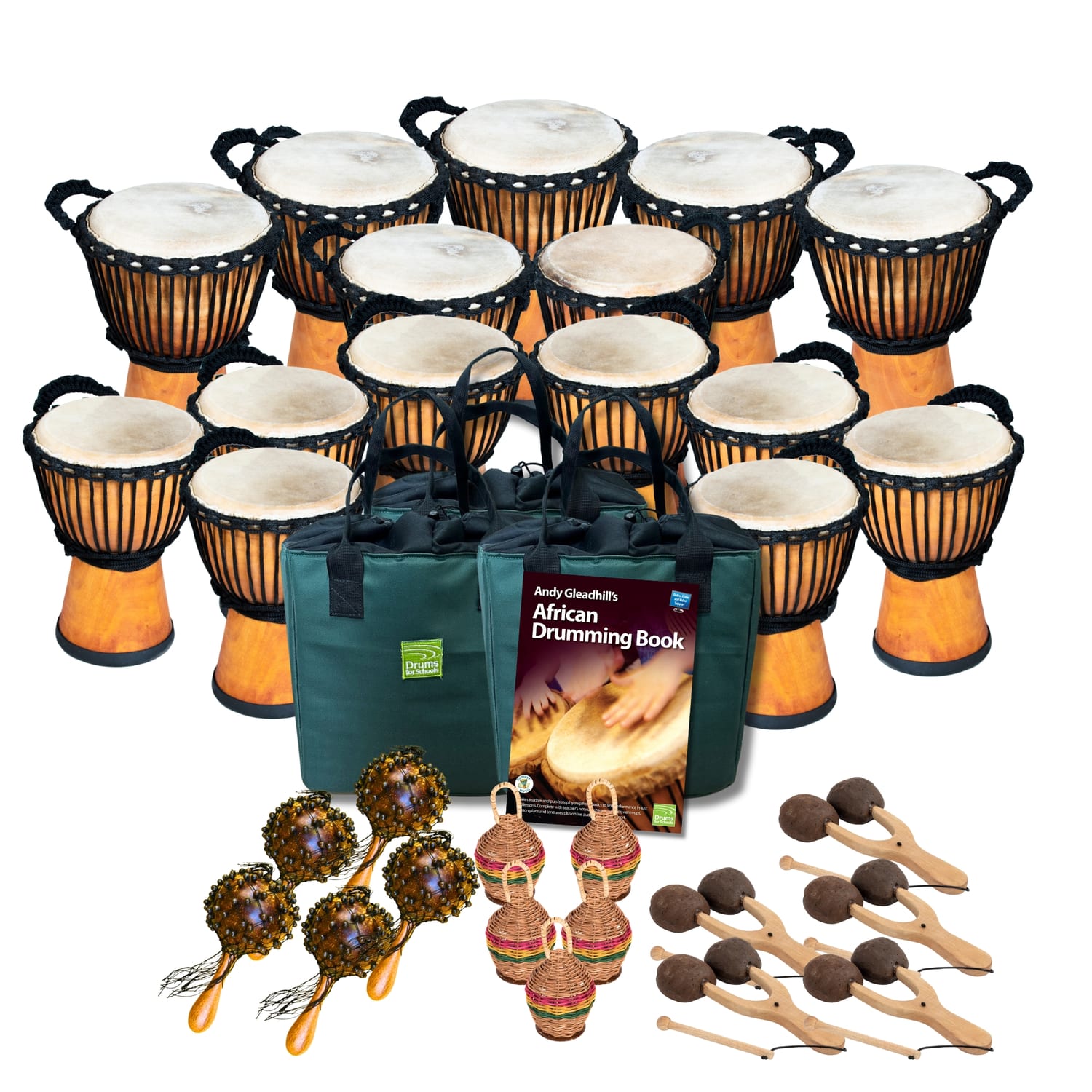 Product photo of West-African Drumming Primary 30 Player Low Storage Pack Buddies