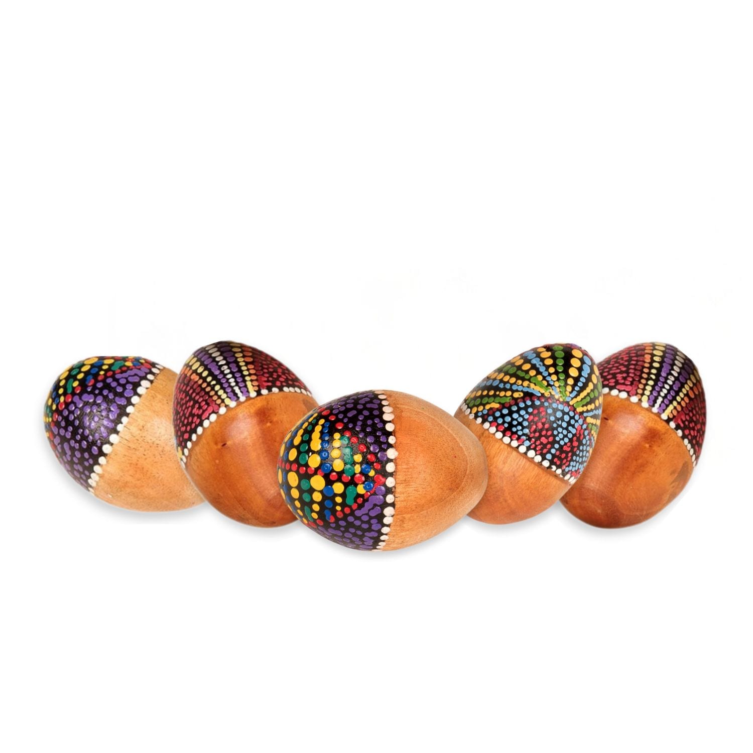 Egg Shaker - Medium - 7cm, painted - pack of 5 Shakers