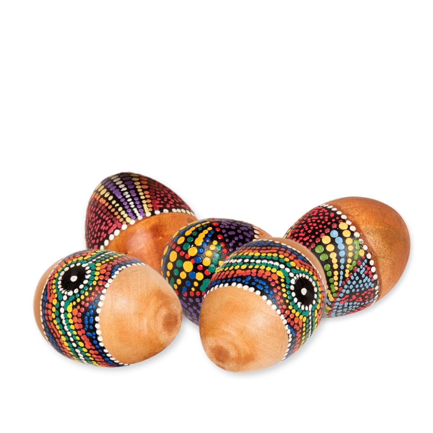 Egg Shaker - Large - 9cm, painted - pack of 5 shakers