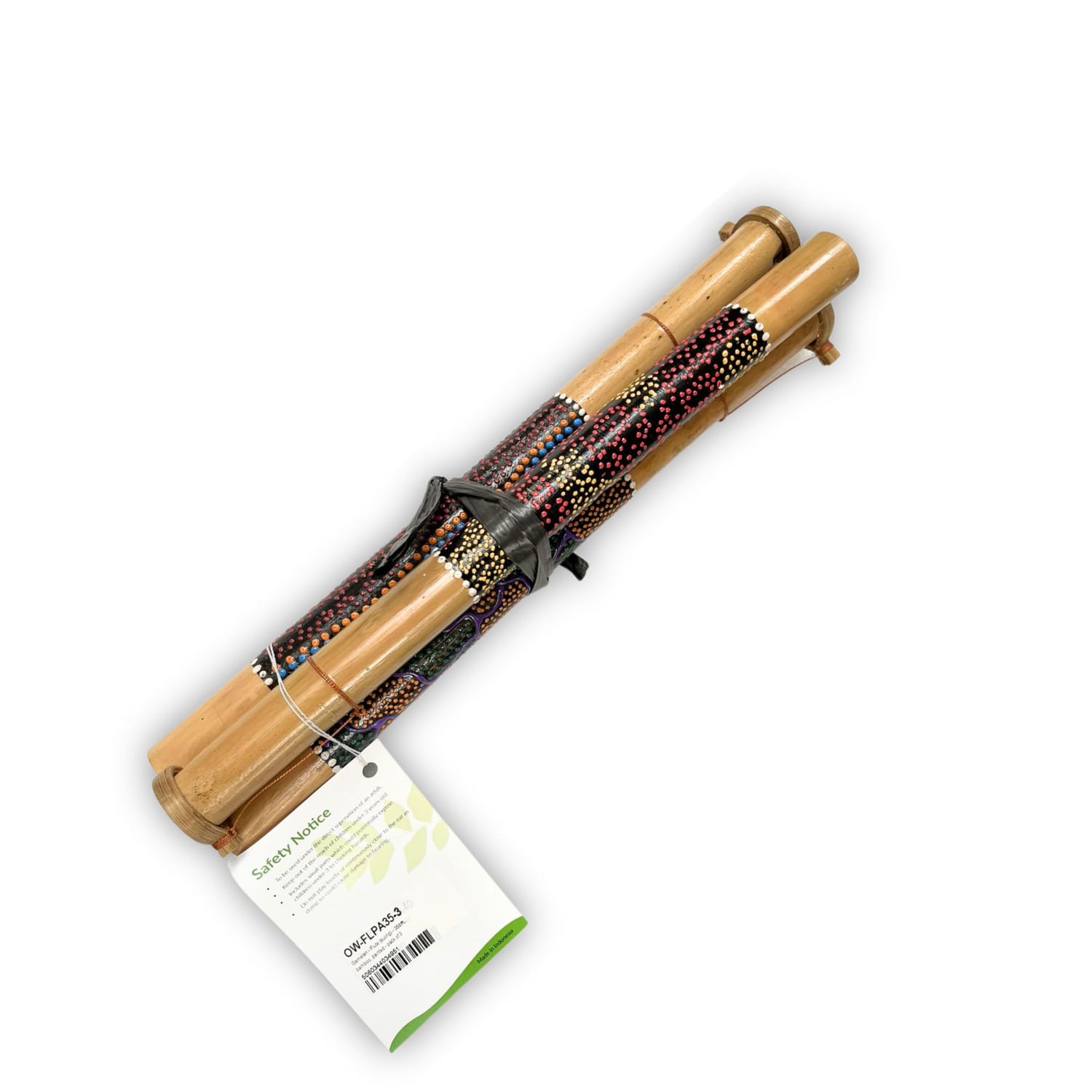 Gamelan - Flute (suling) - 35cm, bamboo, painted - pack of 3