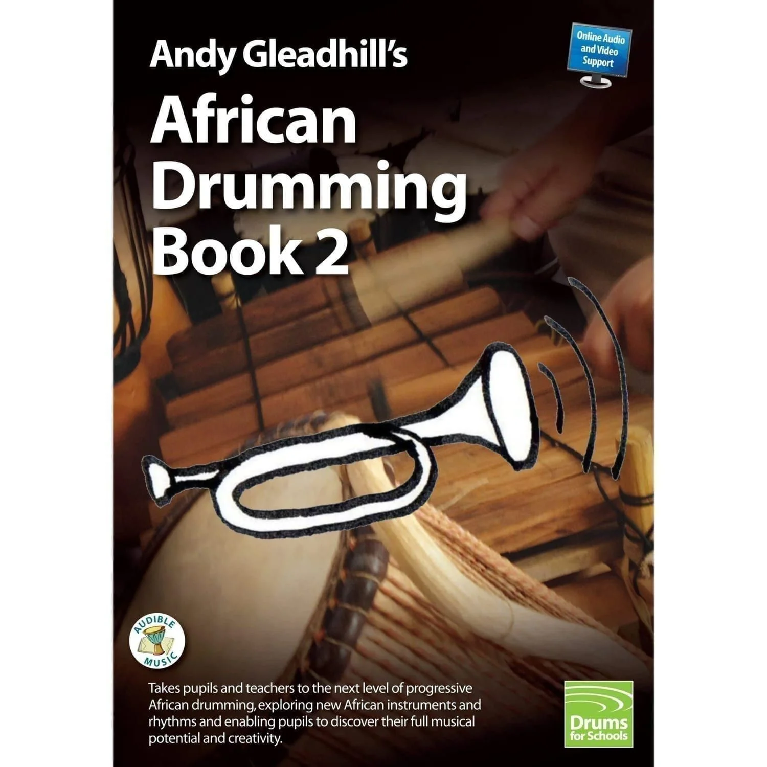Andy Gleadhills African Drumming Book 2 audio cover