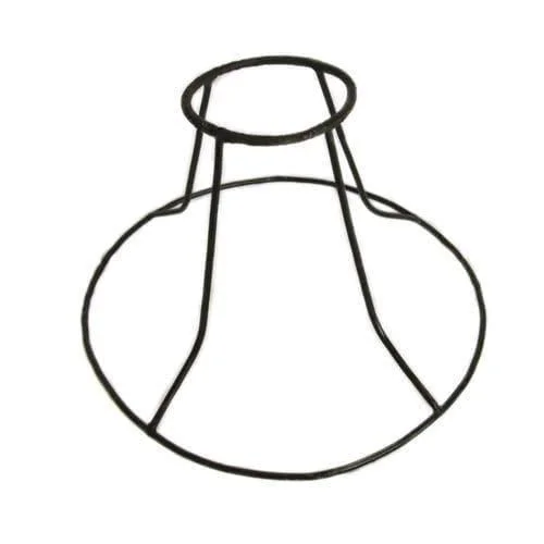 65cm Wooden Djembe Drum Stand, black metal ring frame with wide base and small top ring for stable floor support