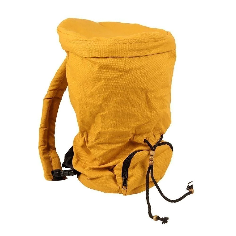 Durable djembe drum bag with pull cords for transporting drums to school or music lessons - standard - 9 inch diameter, 40cm high, canvas.