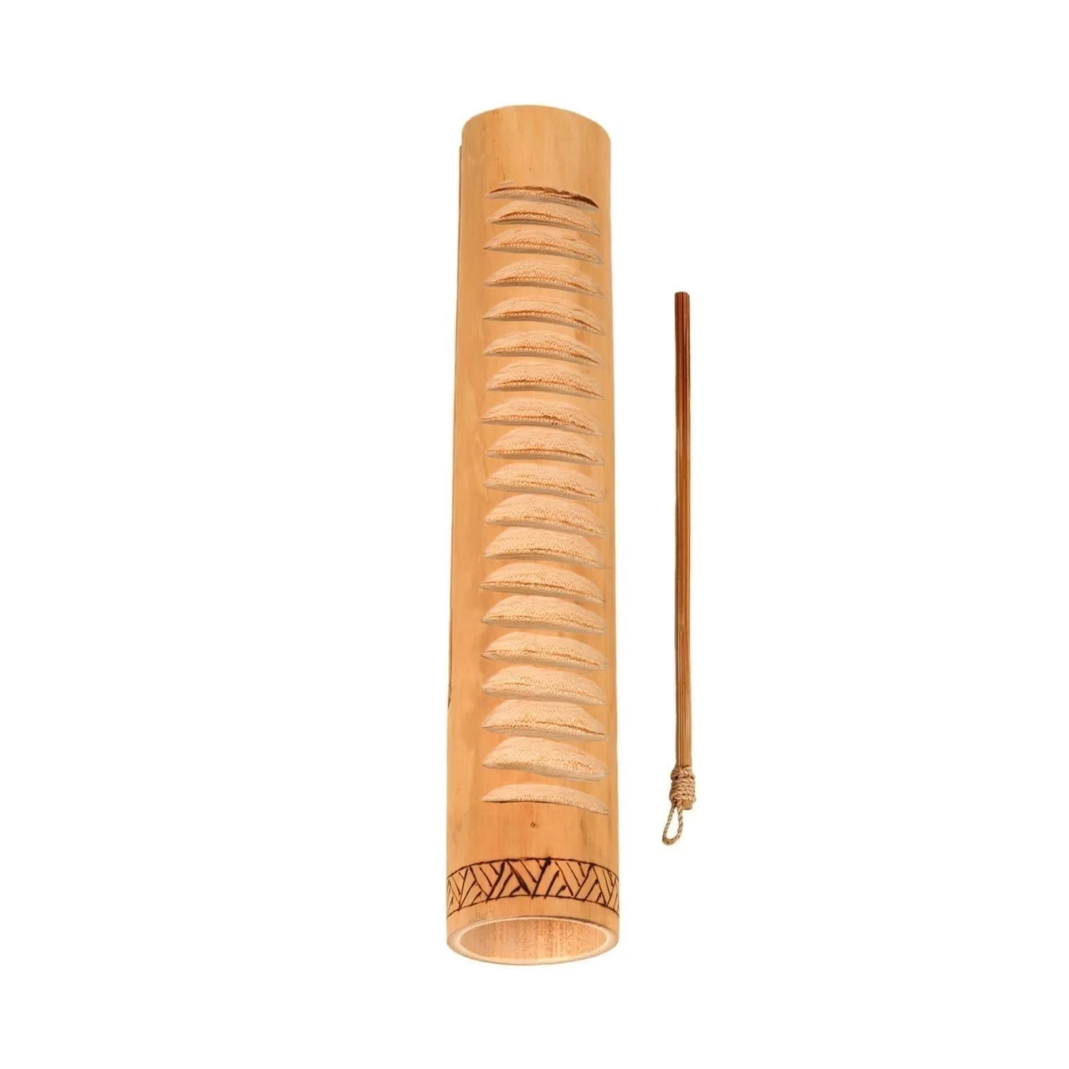 Guiro - Large - bamboo, upright.