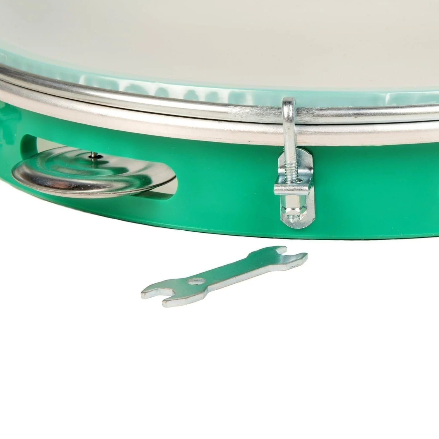 Pandeiro - 10in diameter, Izzo, with tuning spanner detail.