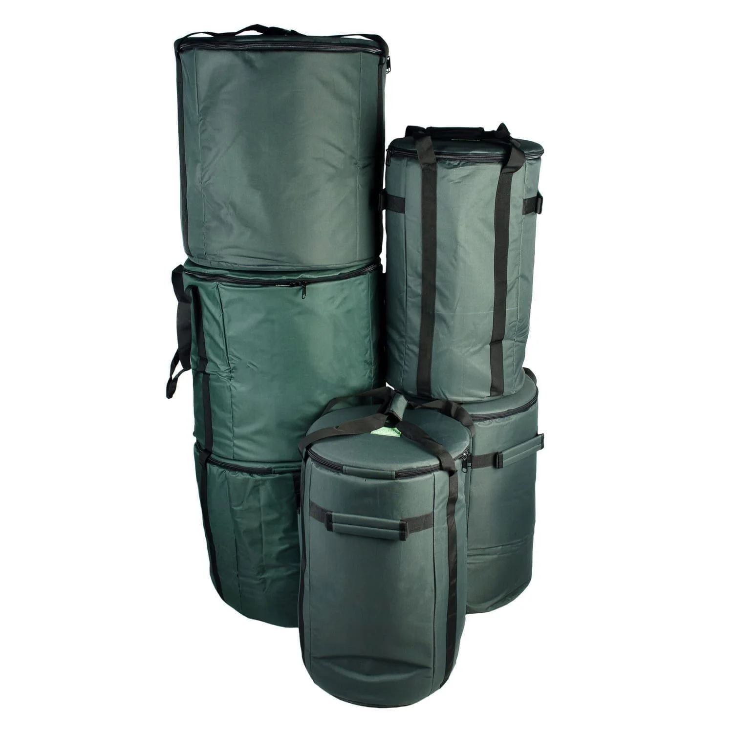 Storage Carry Bags for 15 x Brazilian Samba Secondary Big Drums, pack shot.