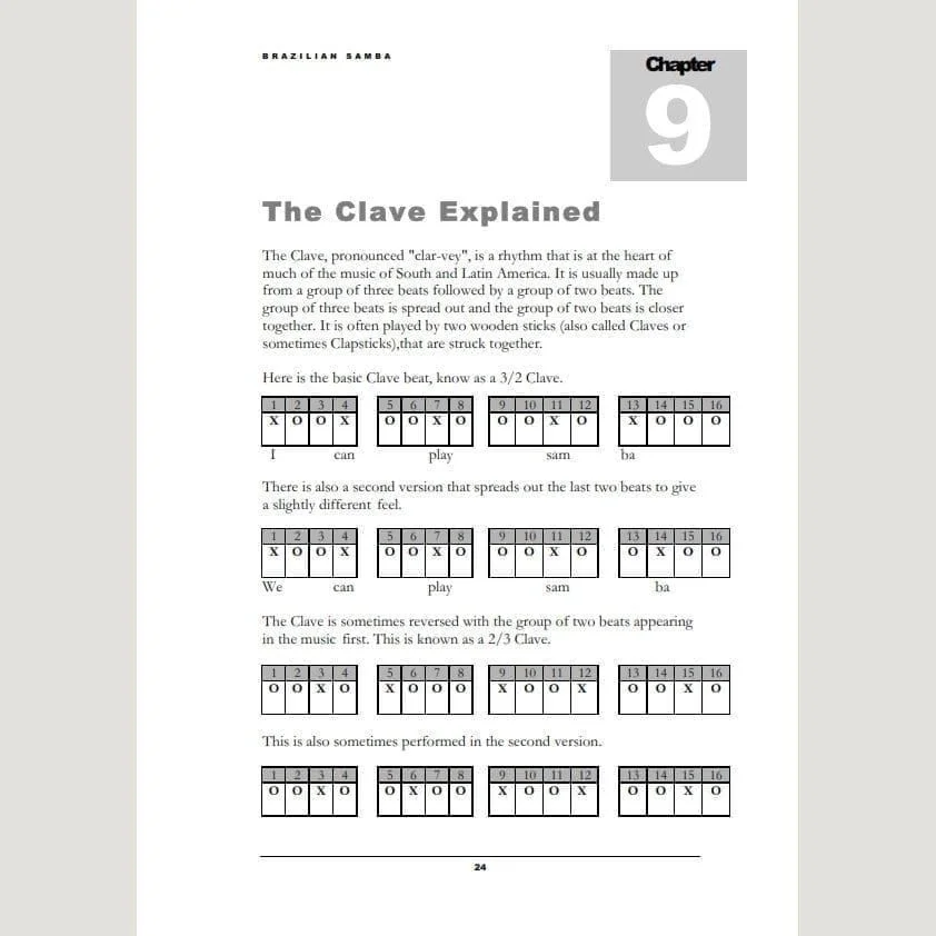 Image showing The Clave Explained from Andy Gleadhill's Brazilian Samba Teaching Guide
