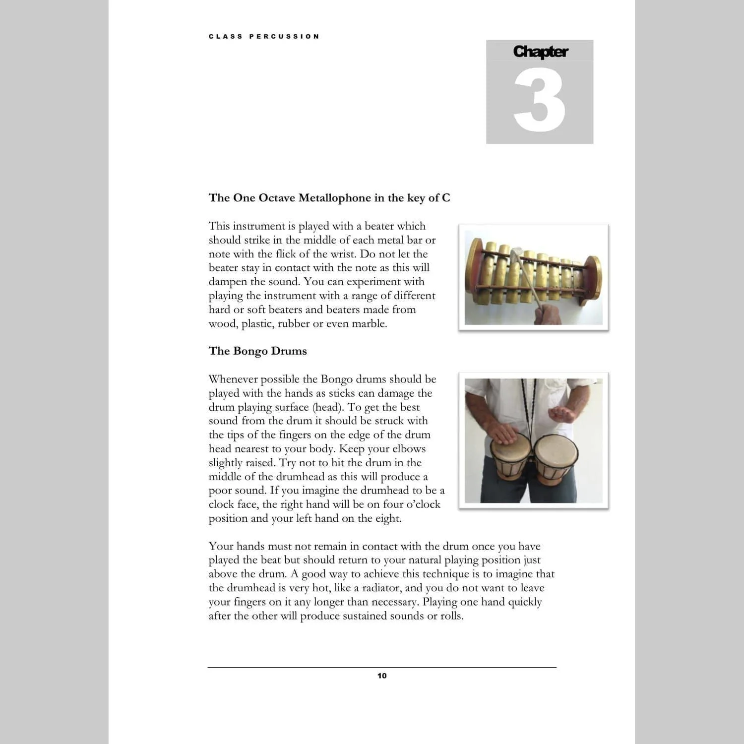 Image showing How to play page from Andy Gleadhill's Class Percussion.