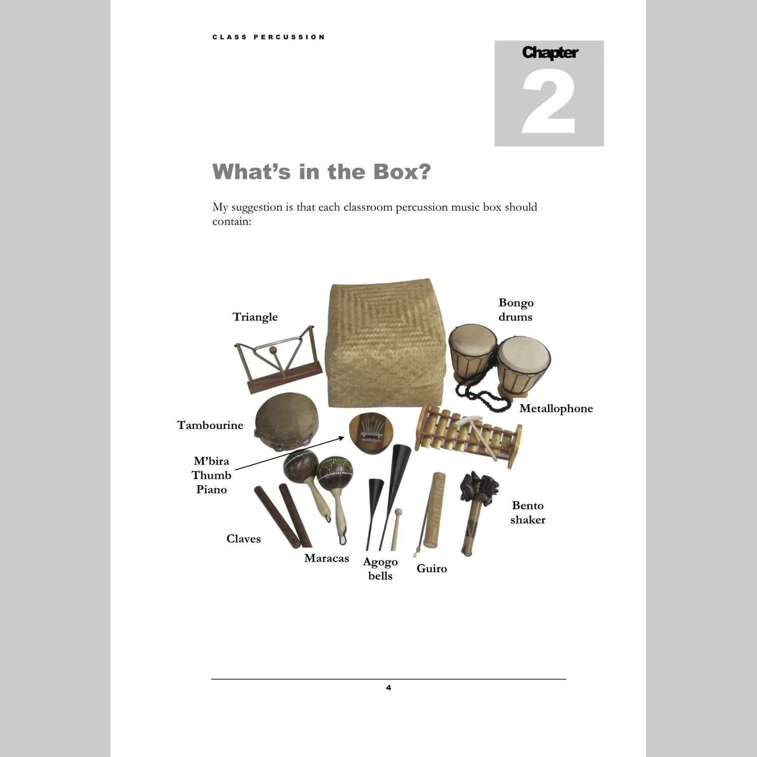 Image showing In box page from Andy Gleadhill's Class Percussion.