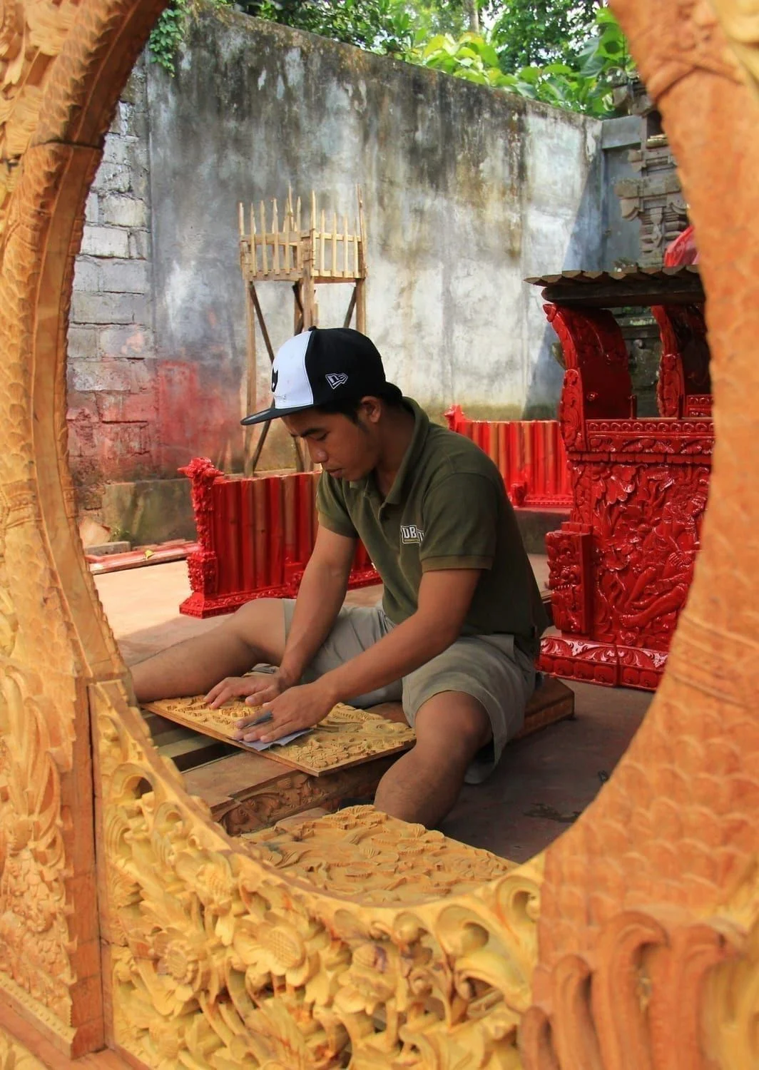 Carving Panels in the Workshop
