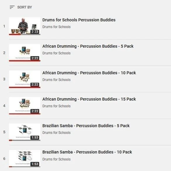 Percussion Buddies Playlist