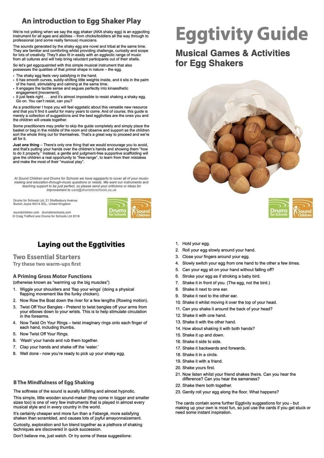 Eggtivity Guide Folder