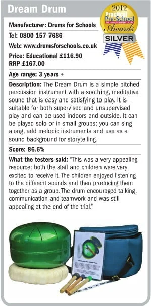 Practical PreSchool Silver Award for the Dream Drum