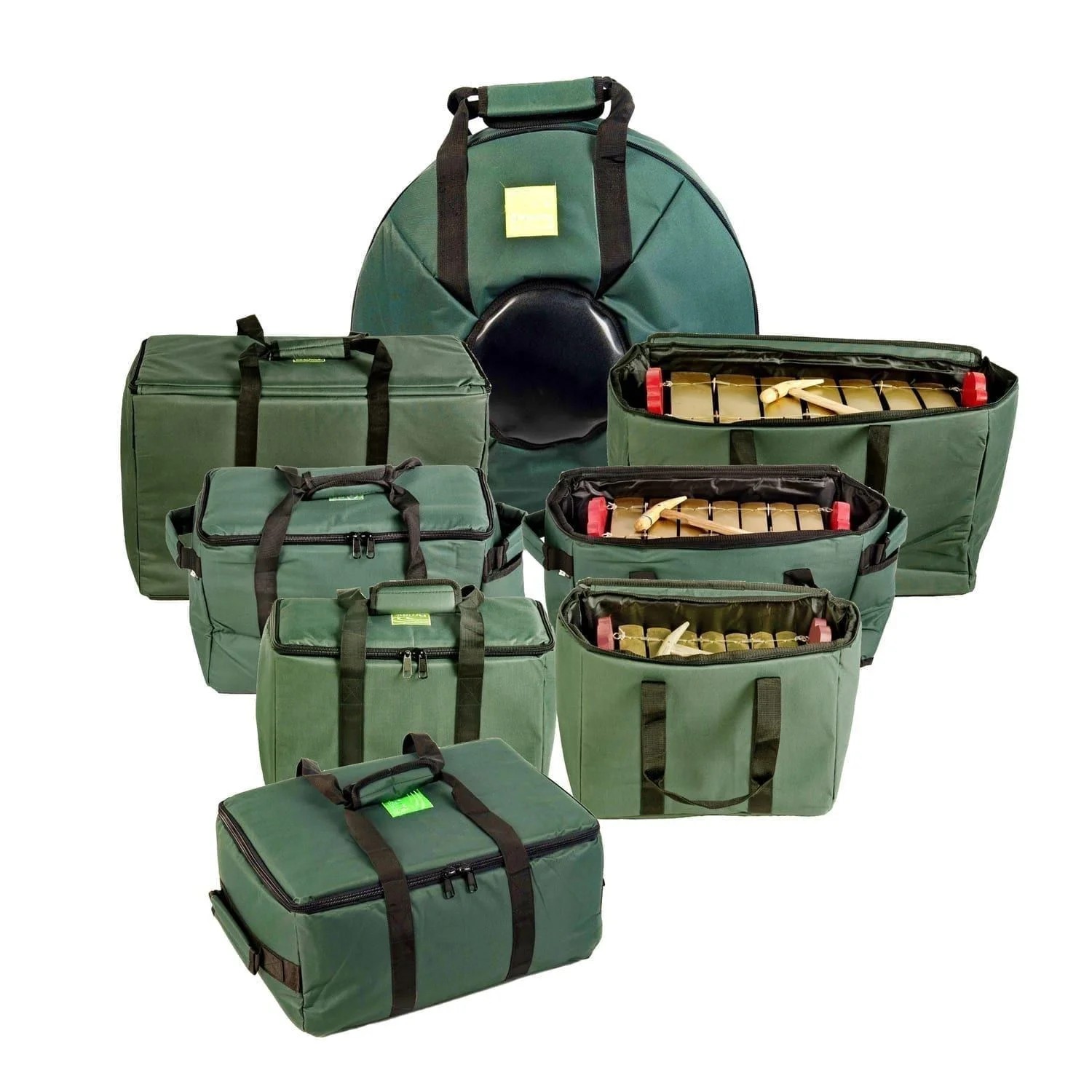 20 Player Standard Gamelan Storage Carry Bag Set with padded bags for gongs and metallophones