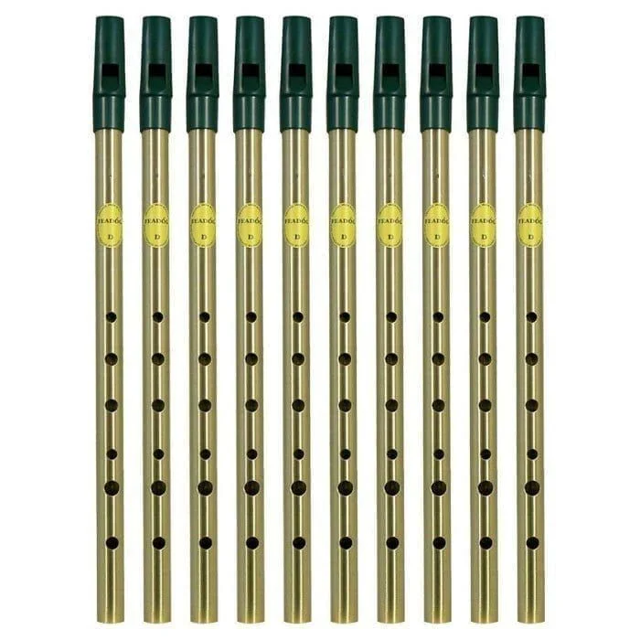 Feadóg Brass D Whistle - 10 pack