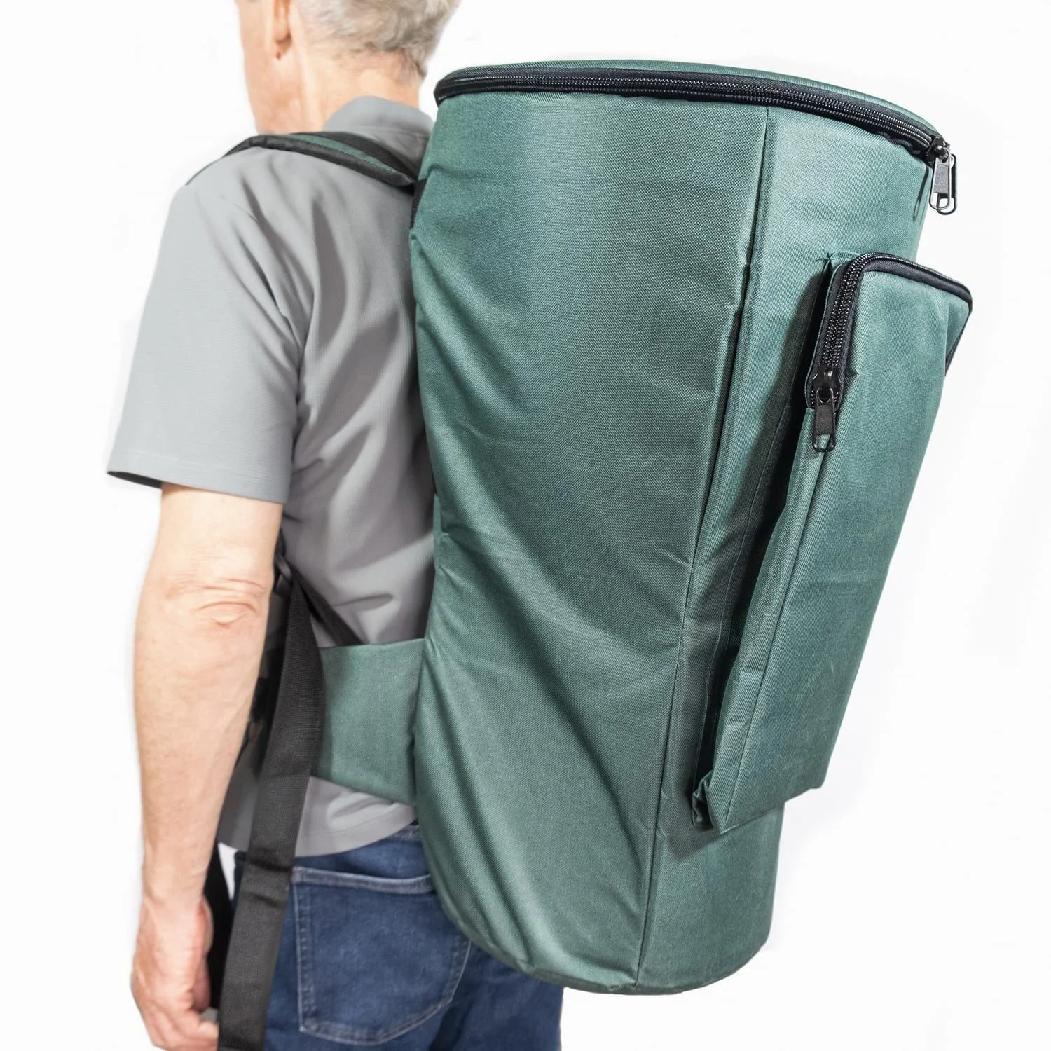 AD-BAprdj1260-Djembe-Drum-Bag-Premium-12in-diameter-60cm-high-with-straps-Carried-back