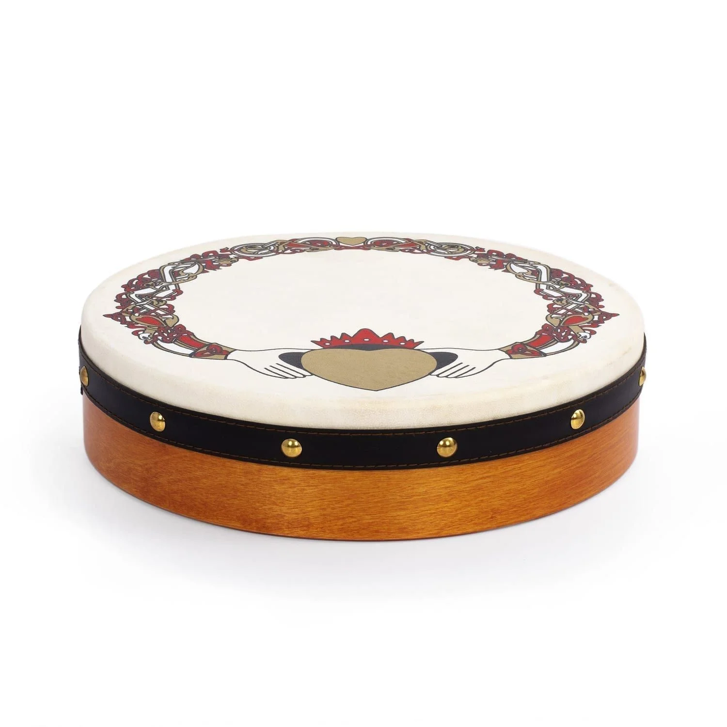 Percussion Plus bodhran 12" Claddagh
  with tipper and DVD
