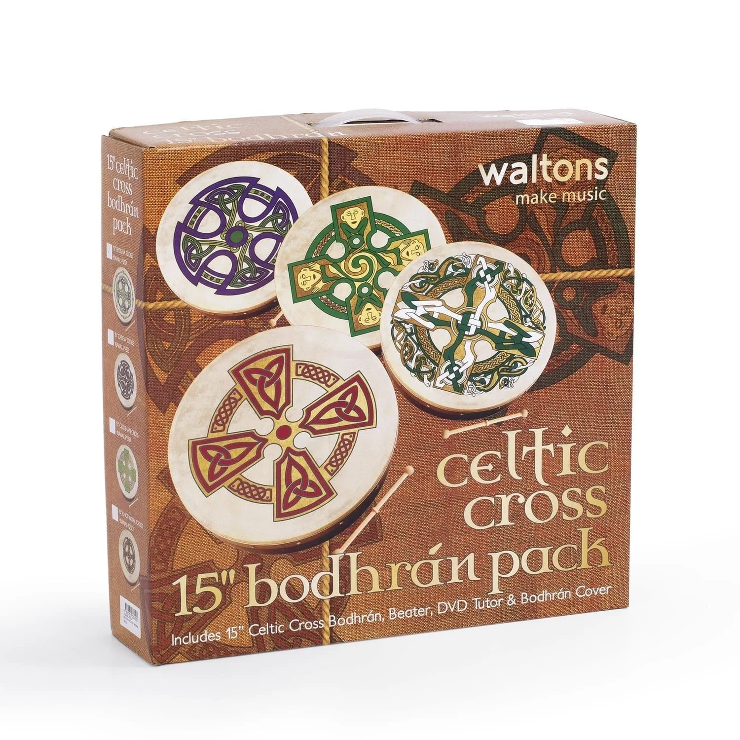 Percussion Plus bodhran 15" Brosna
  Cross with bag, tipper and DVD