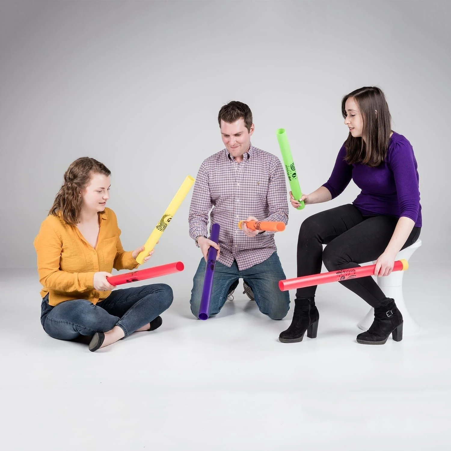 Action played Wak-a-Tube flats and sharps treble octave set
