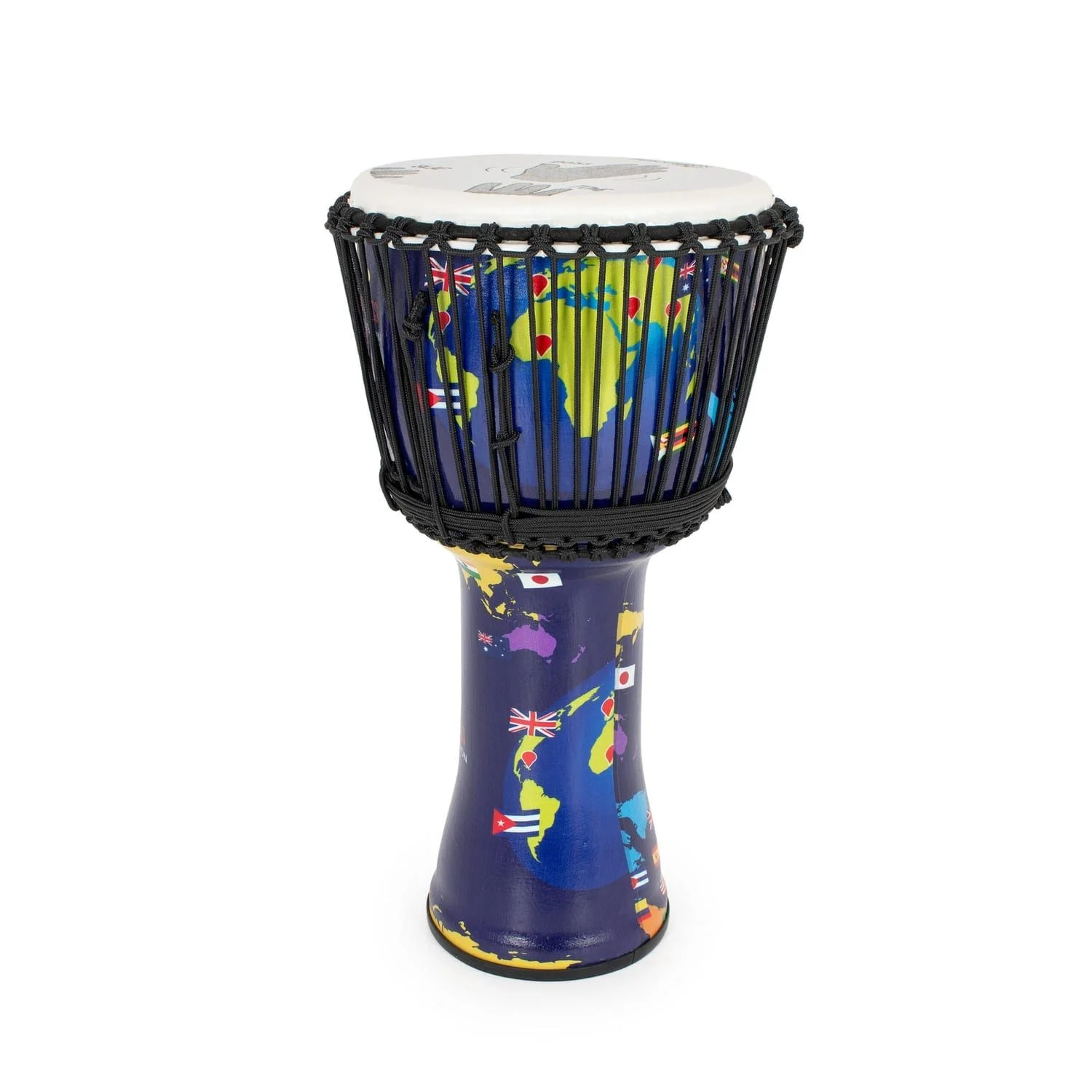 World Slap Synthetic Djembe Drum (12", Rope-Tuned) - Drums for Schools.