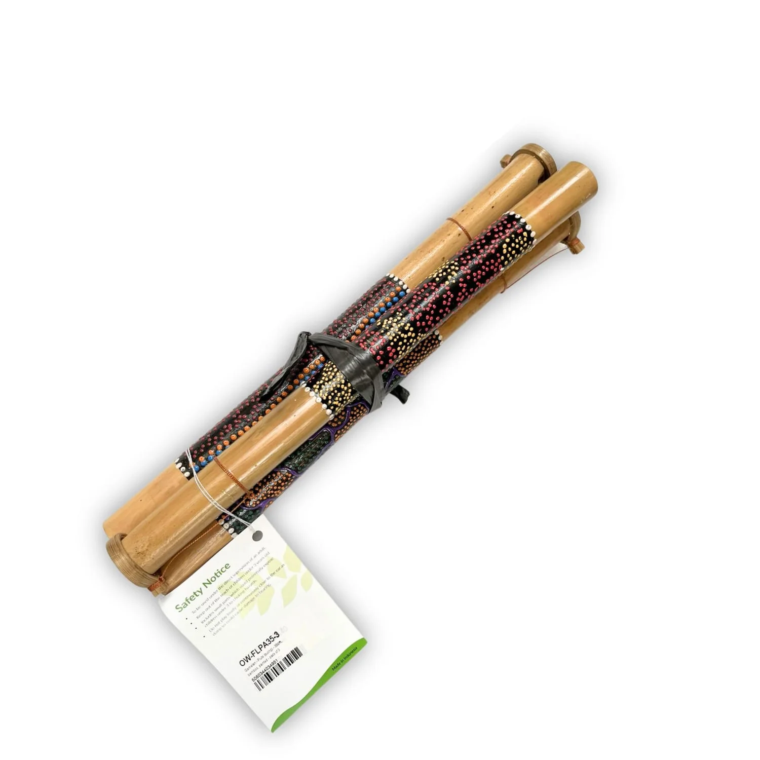 Gamelan - Flute (suling) - 35cm, bamboo, painted - pack of 3