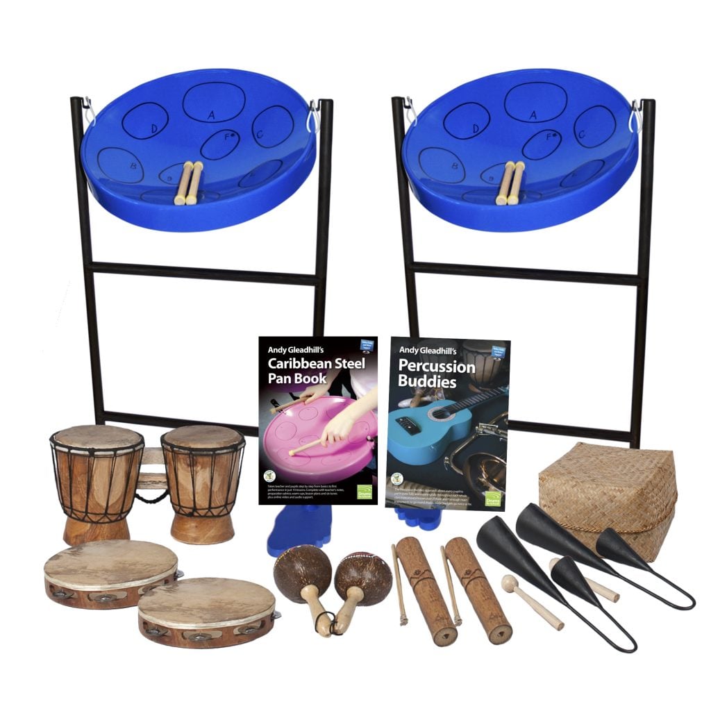 Caribbean Steel Pan 10 Player Jumbie Starter Set Drums for Schools