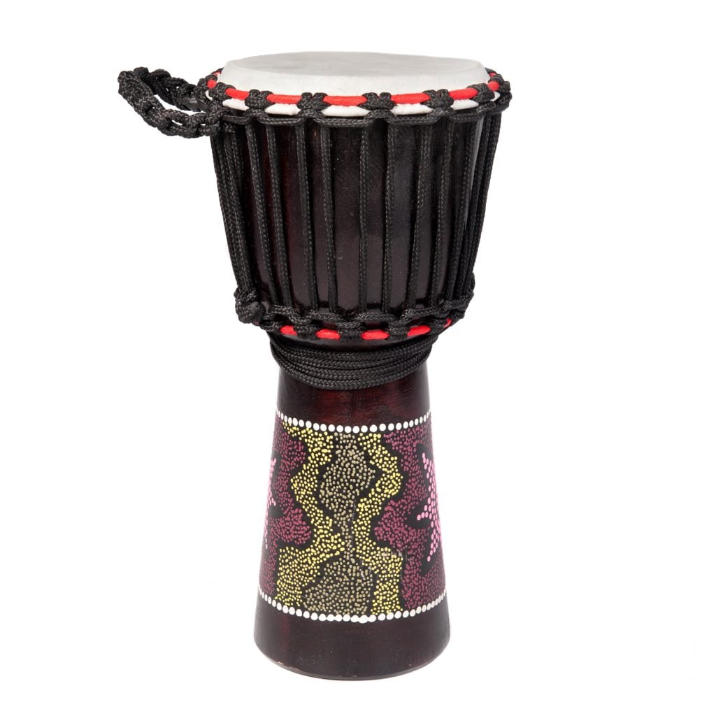 Djembe Drum 8" diameter, 40cm high, painted, wood Drums for Schools