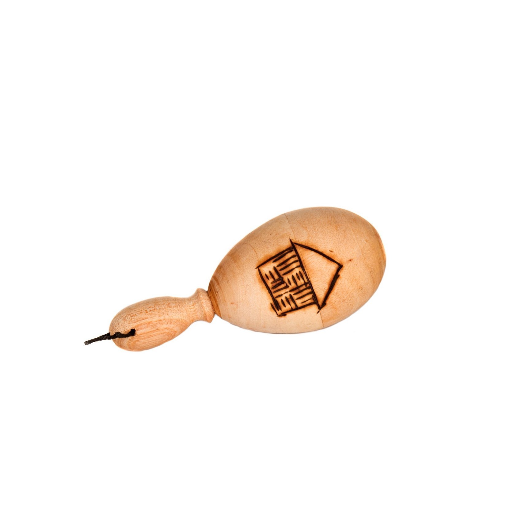 This is a product image of Drums for Schools Egg on Stick medium, 7cm, Early Years