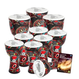 West African Drumming - Secondary - 10 Slap Pretuned Djembe Drum Set