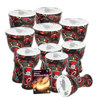 West African Drumming - Primary - 10 Slap Pretuned Djembe Drum Set