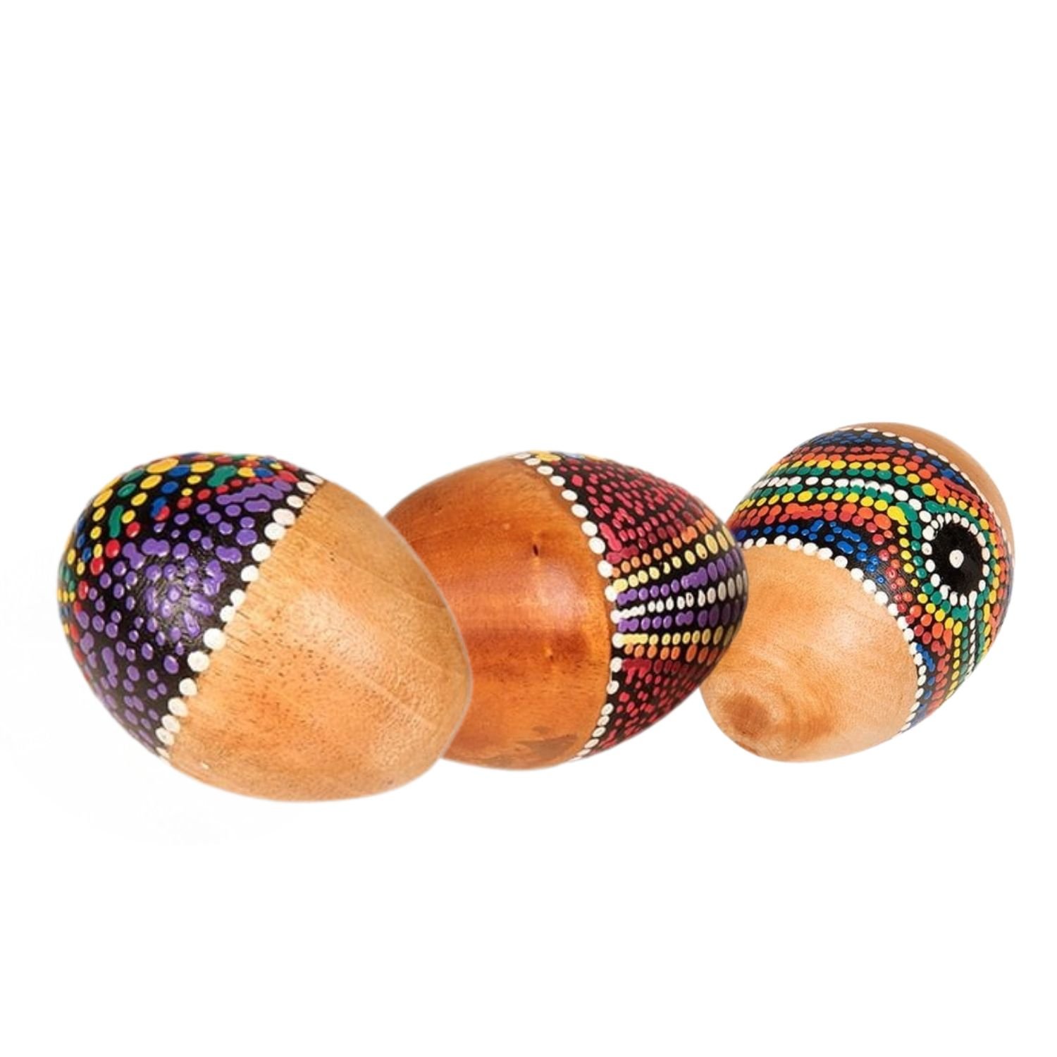 Egg Shaker - Giant - 12cm, painted - pack of 3 shakers