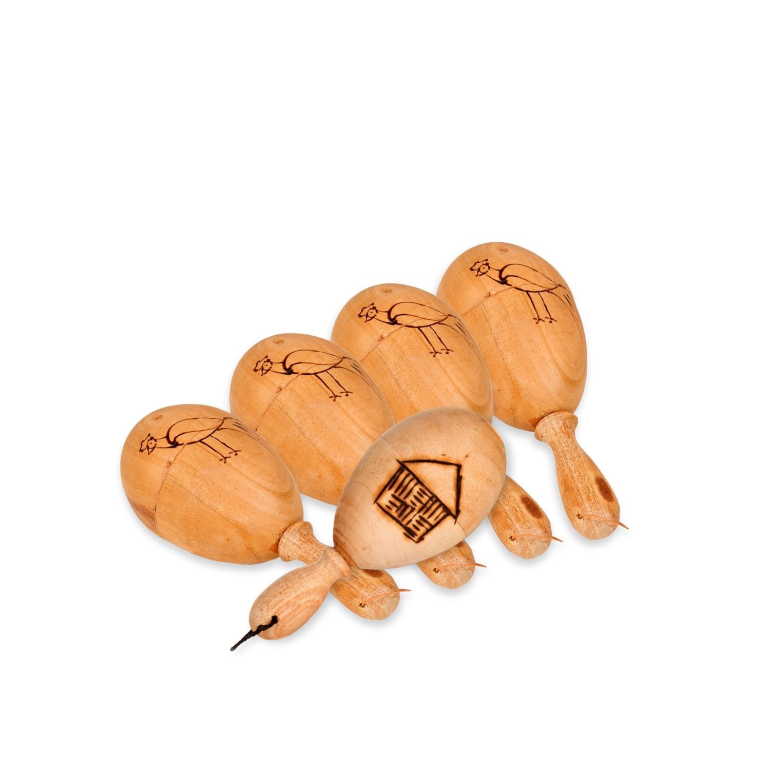 Egg on Stick - Medium - 7cm, Early Years - pack of 5 shakers