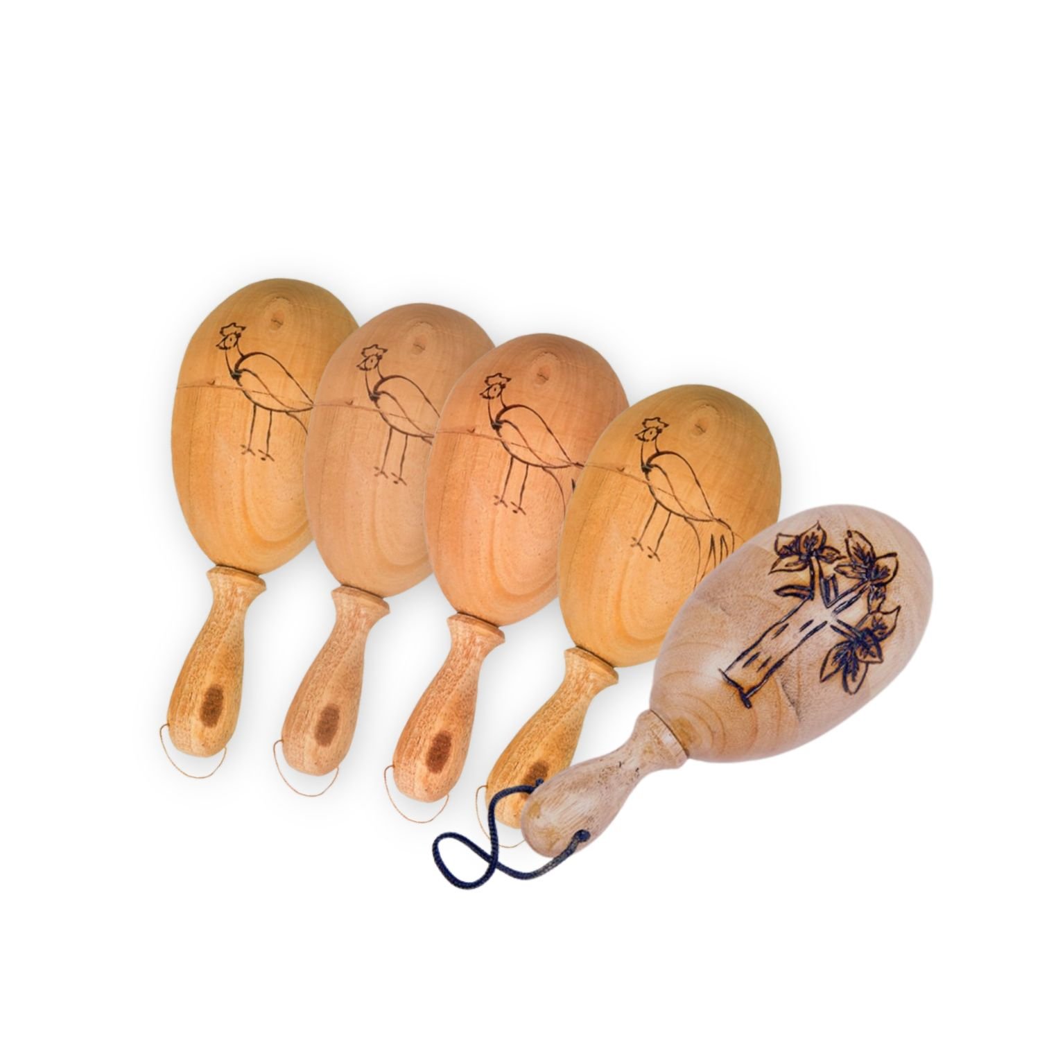 Egg on Stick - Large - 9cm, Early Years - pack of 5 shakers