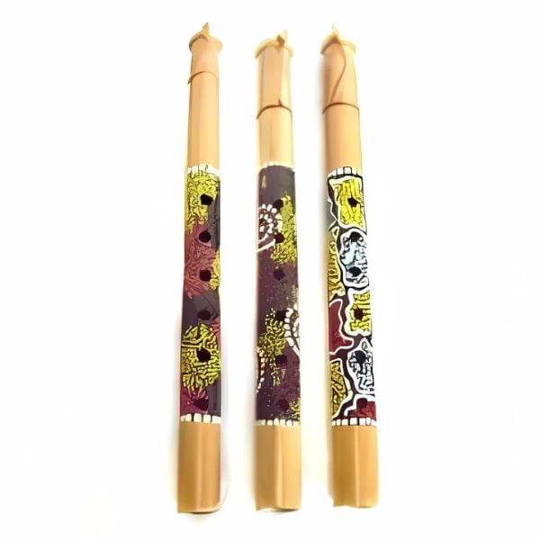 Gamelan - Flute (suling) - 35cm, bamboo, painted - pack of 3 - Image 3